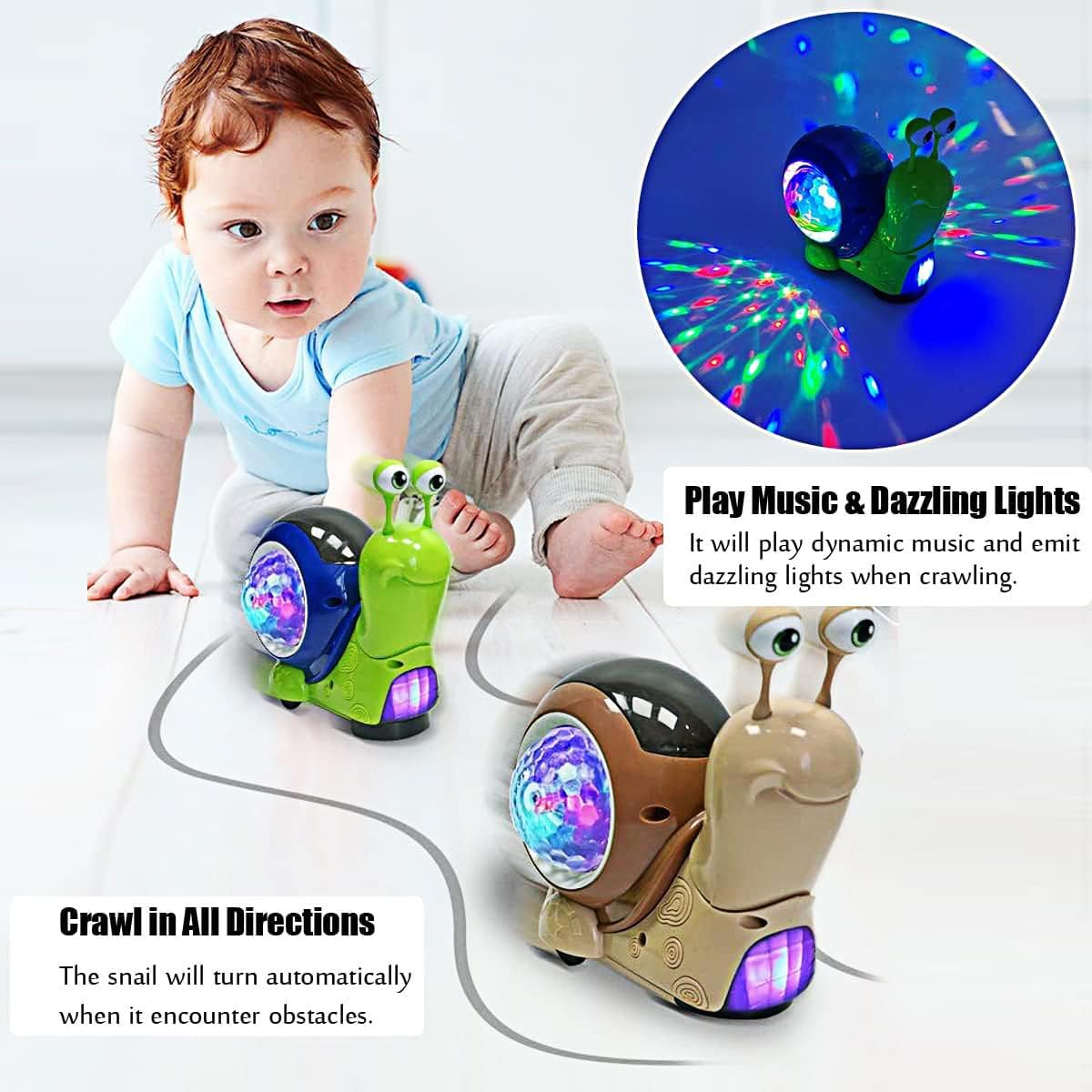 Baby Walker Activity - Crawling Snail Baby Toy Walking Tummy