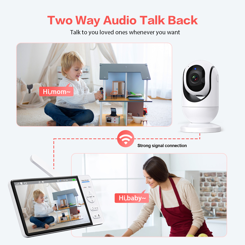 Video Baby Monitor 7'' 1080P H - Baby Monitor Sensor 评论和价格