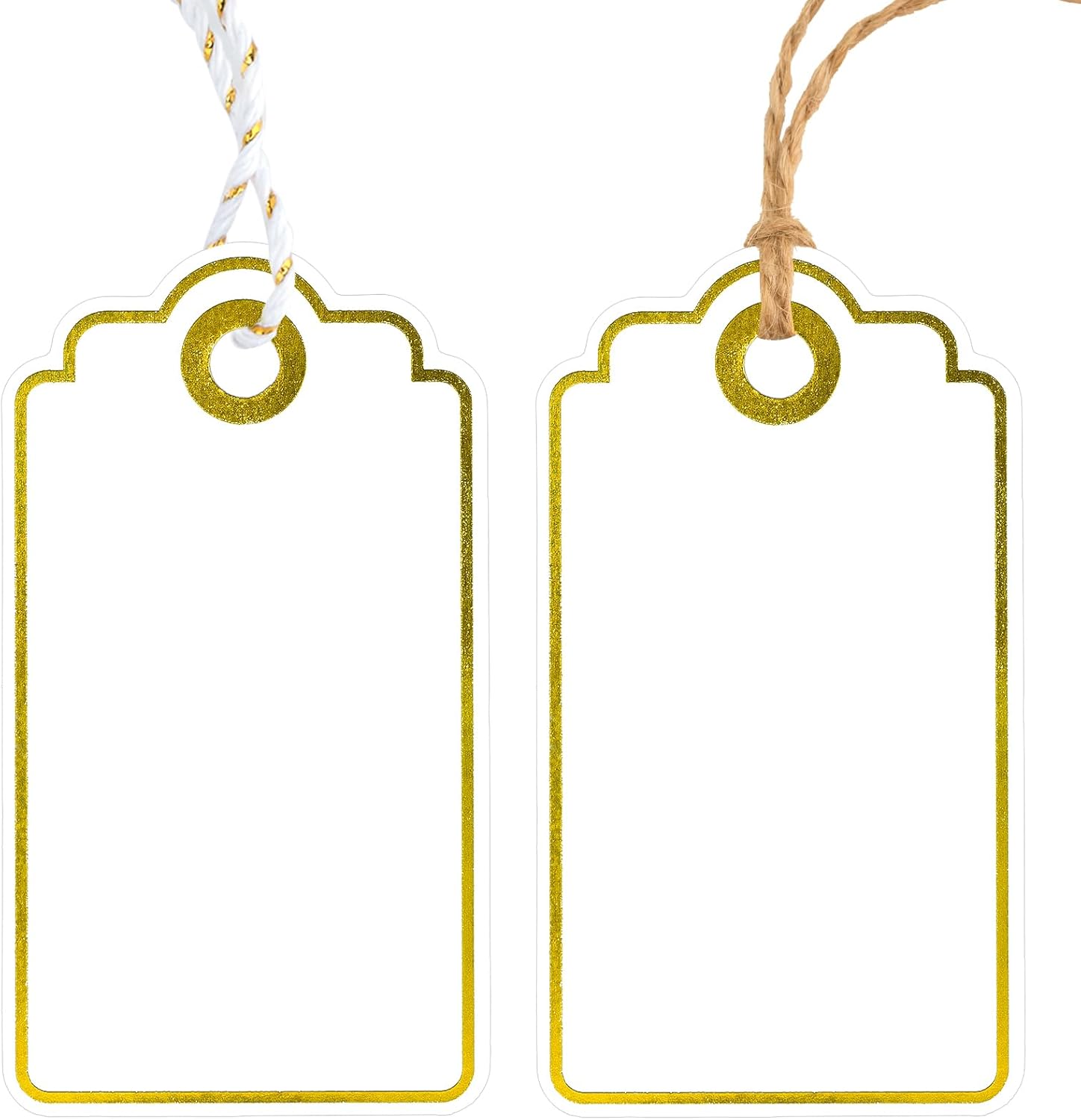 Gold Foil Gift Tags with Strin - Baby Products Gift 评论和价格