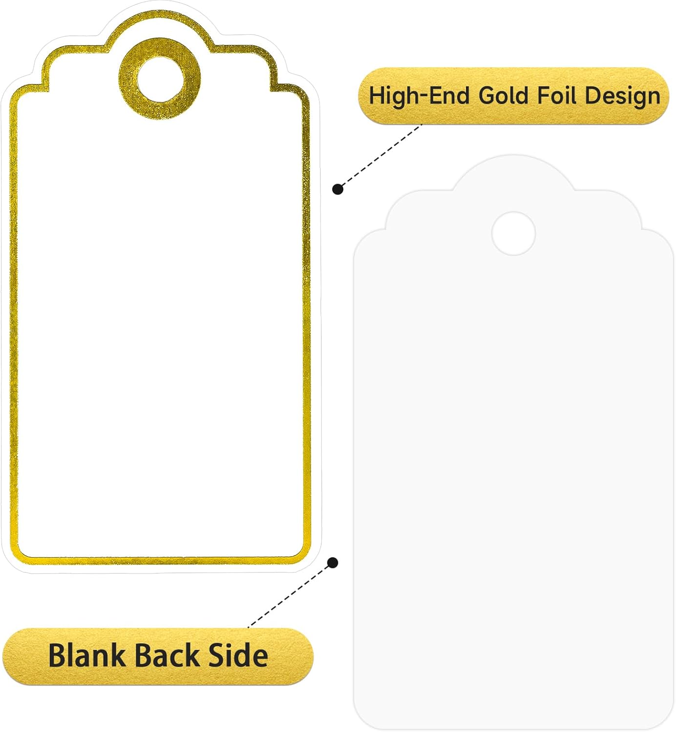 Gold Foil Gift Tags with Strin - Baby Products Gift 评论和价格