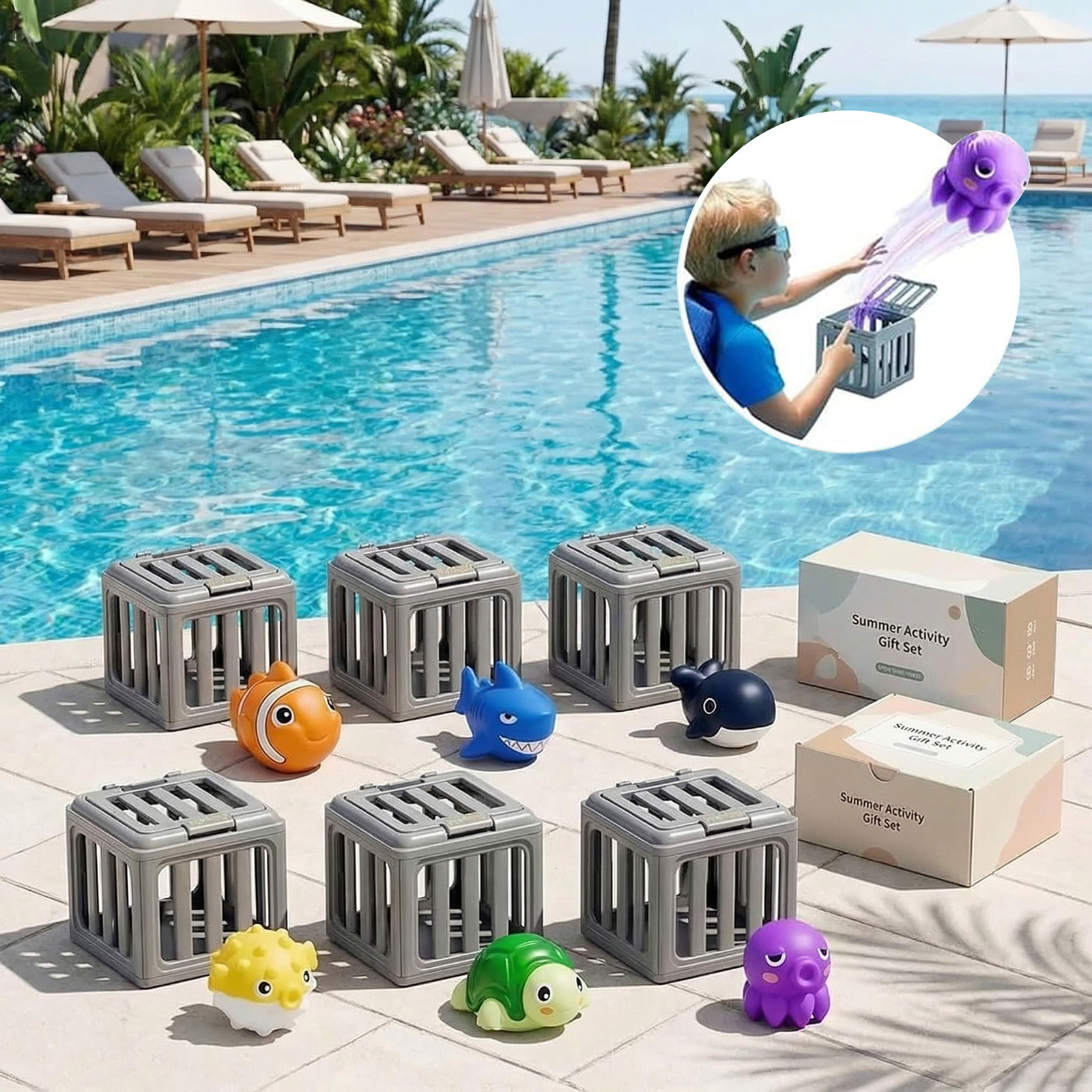 Kids Pool Diving Toys with Fis - Baby Products Gift 评论和价格