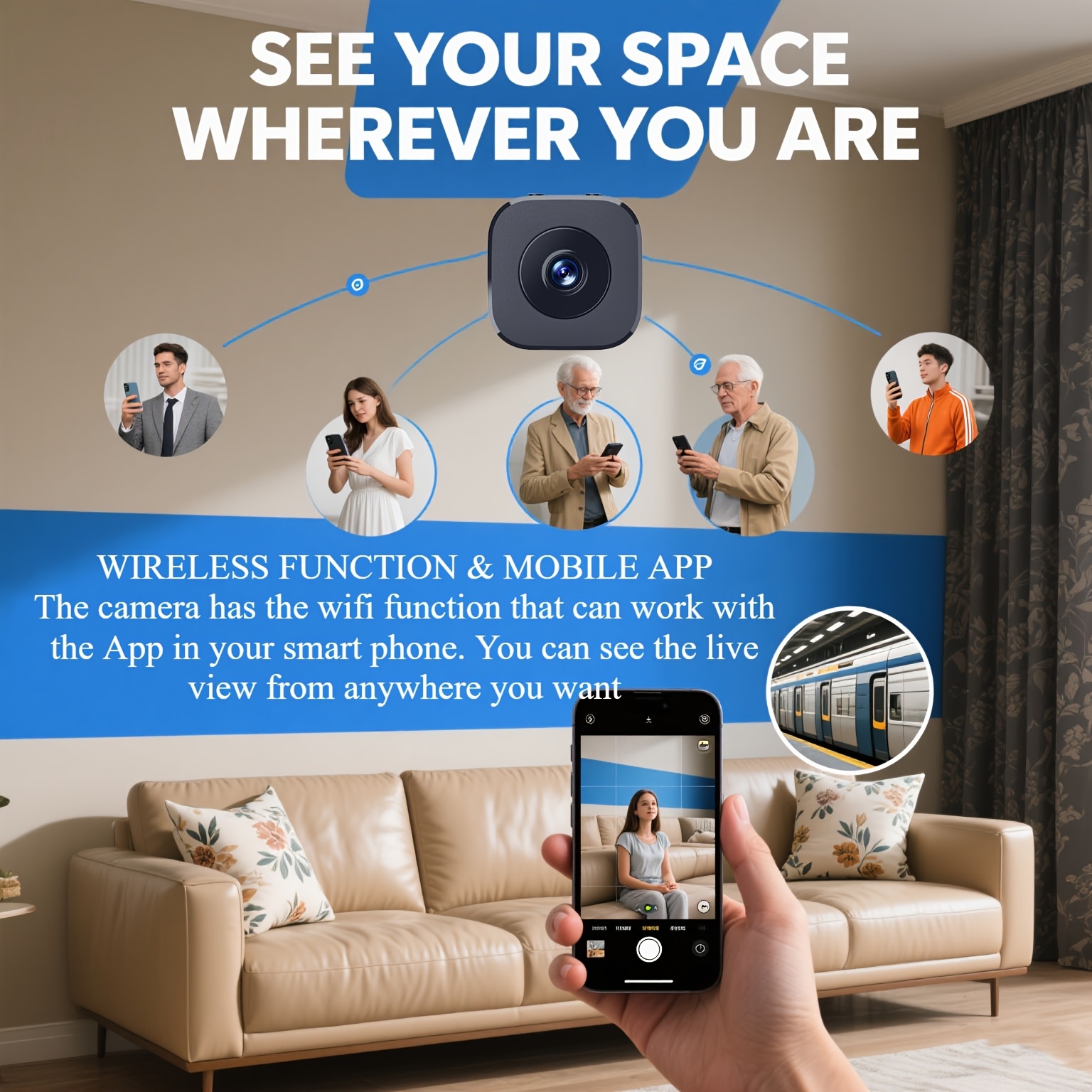 1080P HD Mini WiFi Camera Indo - Baby Monitor Sensor 评论和价格