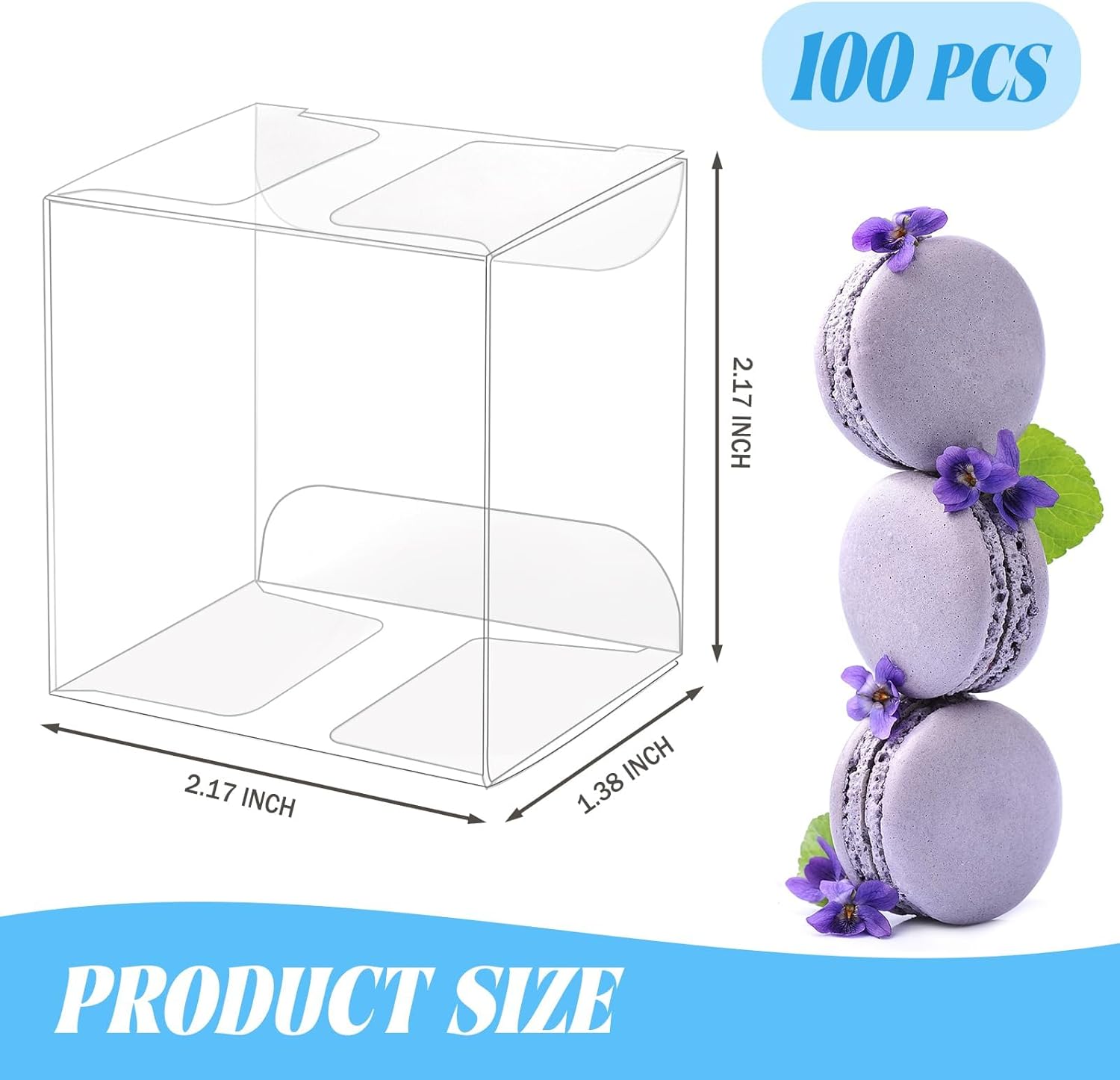 100 Pack Clear Plastic Macaron - Baby Products Gift 评论和价格