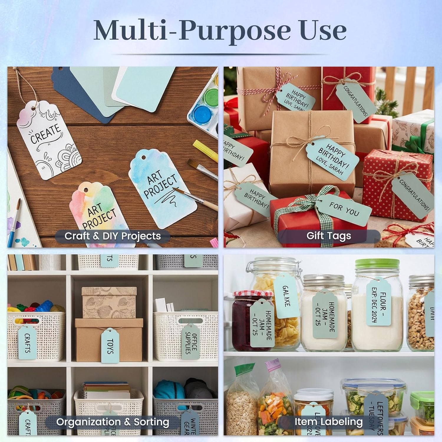 200 PCS Gift Tags with String  - Baby Products Gift 评论和价格